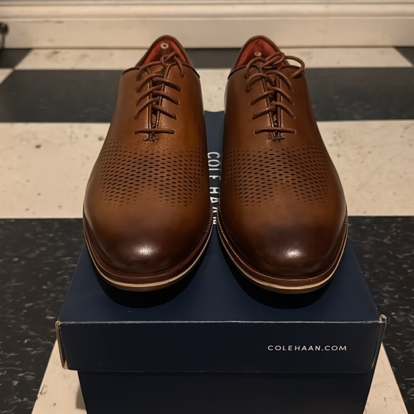Cole Haan Washington Grand Laser Wing Oxford- British Tan- Lava-EG SZ -10 - Picture 2 of 12